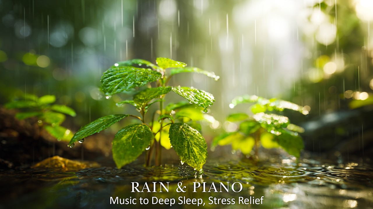 Gentle Piano Music with Rain Sounds for Reading, Journaling and Cozy Moments