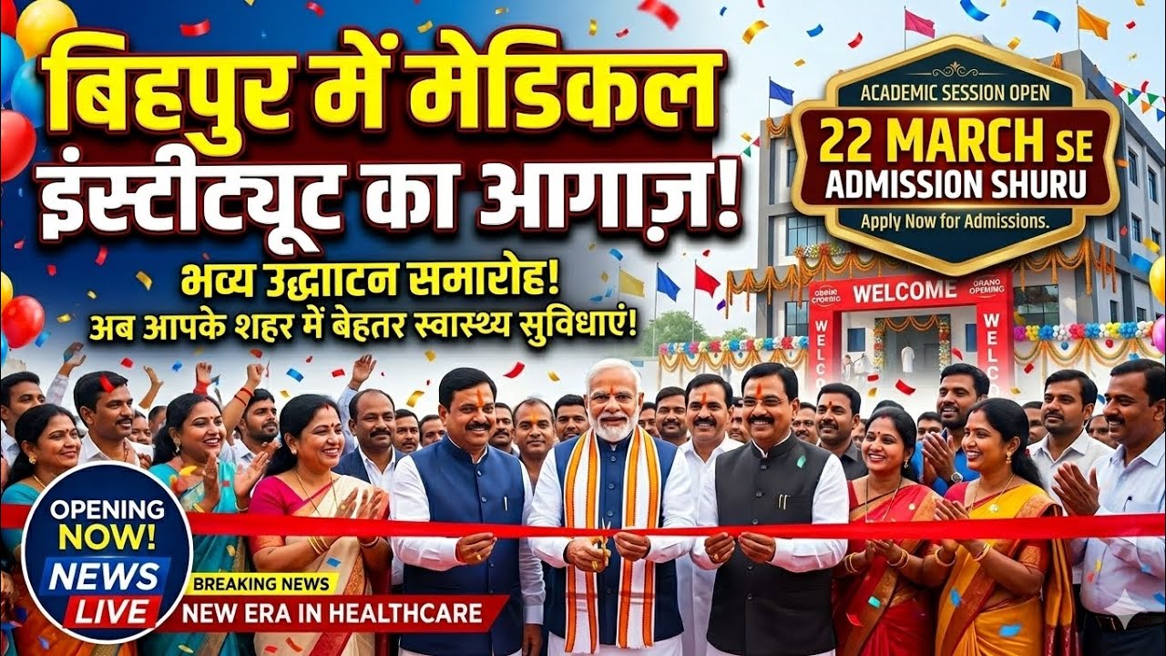 बिहपुर में मेडिकल इंस्टिट्यूट का आगाज 🏥 | 22 मार्च से एडमिशन शुरू ।