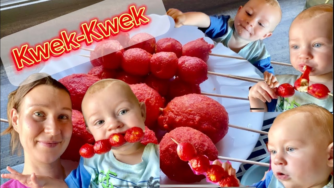 Kwek-Kwek 👀🥚/ The children became interested in the bright Filipino dish.🥢