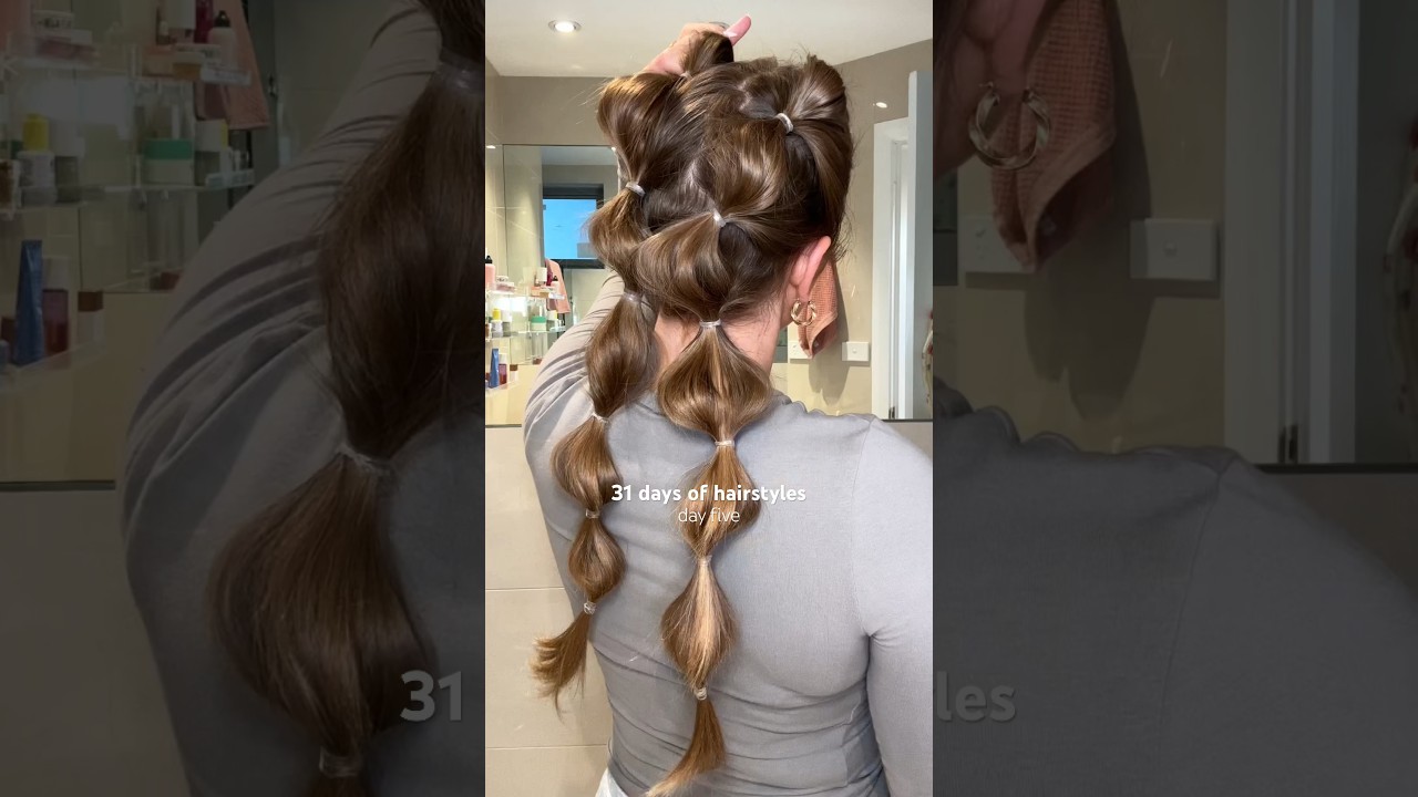 bubble braid pigtails 🤍 #hairstyle #hairtutorial #hairstyles #hairinspiration #braids