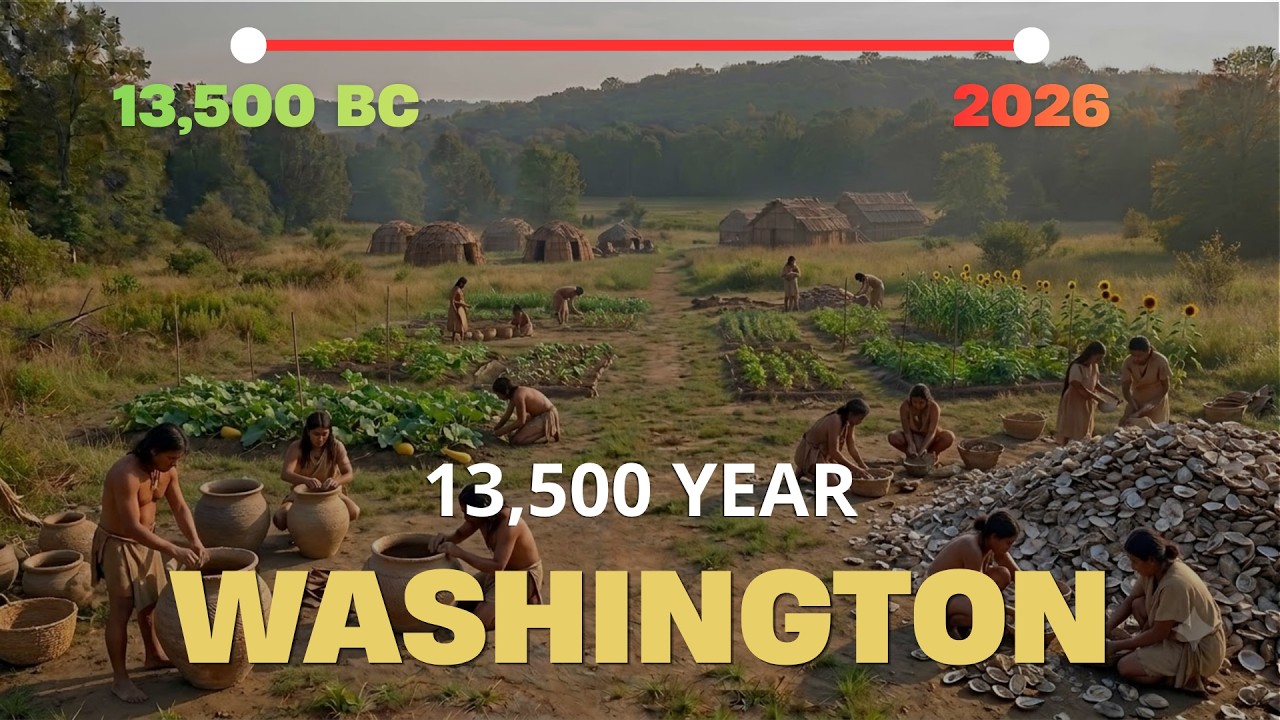 Evolution of WASHINGTON D.C. | Fixed Camera Timelapse: 13,500 Years in 12 Minutes