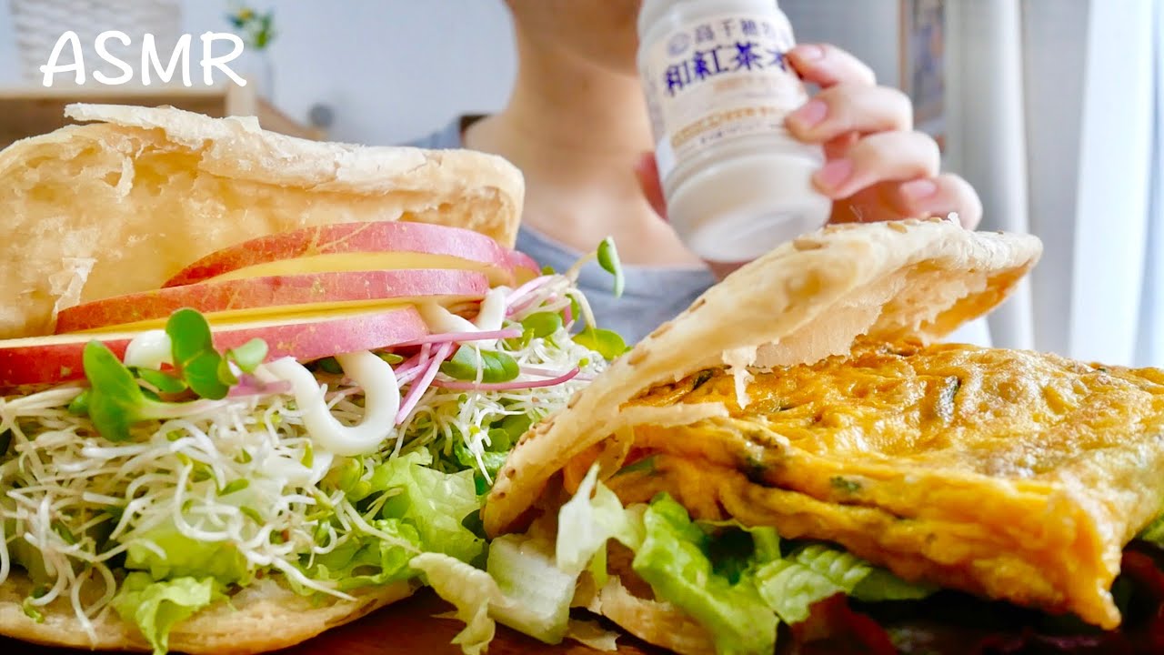 〔咀嚼音〕燒餅（シャオビン）｜ASMR｜モッパン Mukbang 먹방｜Eating Sounds｜