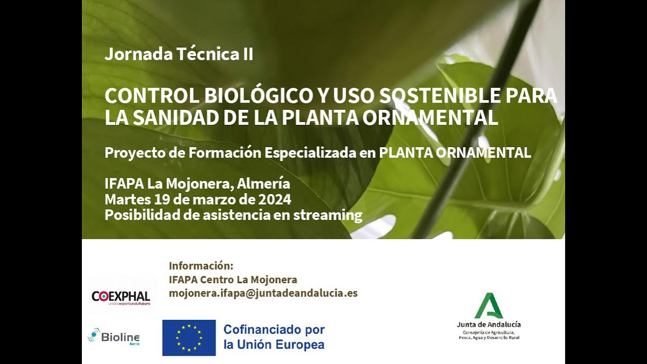 Jornada: Control biológico uso sostenible para la sanidad de la planta ornamental - Webinar19mar2024