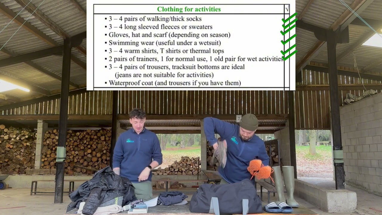 KIT LIST - A very instructional video on what to bring for your Peat Rigg residential.
