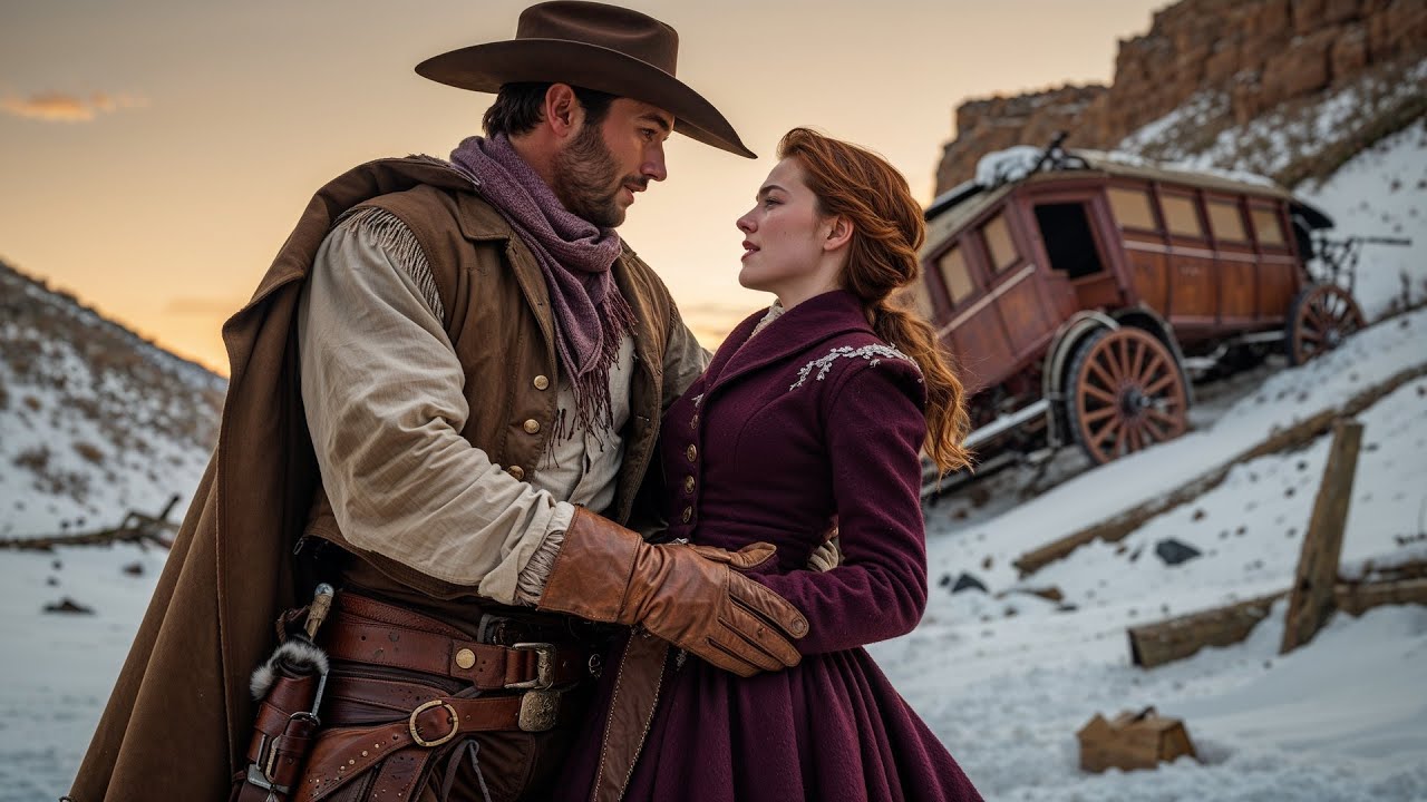 The Stagecoach Crashed in the Blizzard, A Cowboy Found Her Half-Buried in Snow