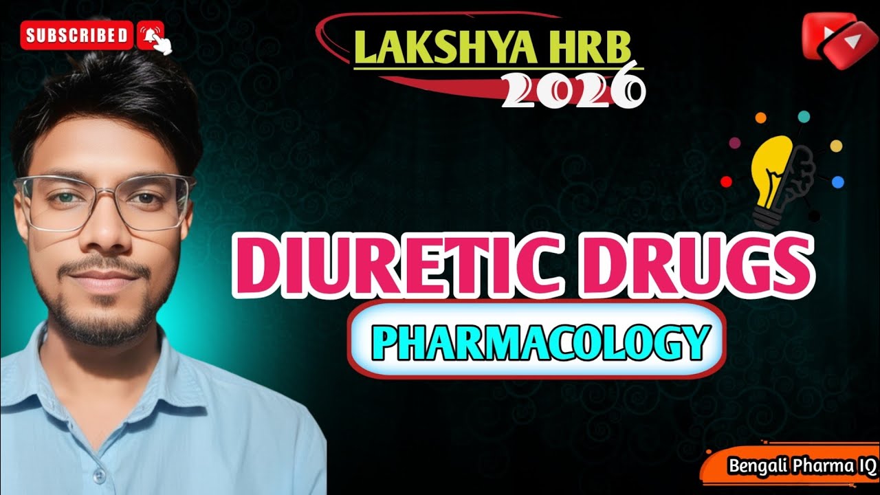 🔴Diuretic Drugs Pharmacology||Theory & MCQs|| WB HRB Pharmacist 