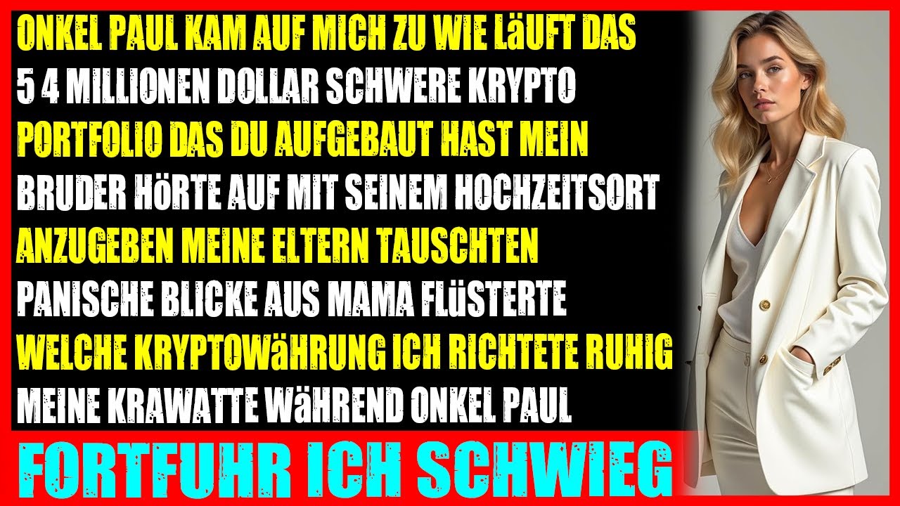 Auf der Hochzeitsfeier fragte Onkel Paul nach meinem 5 4 Mio $ Krypto Portfolio  Warum