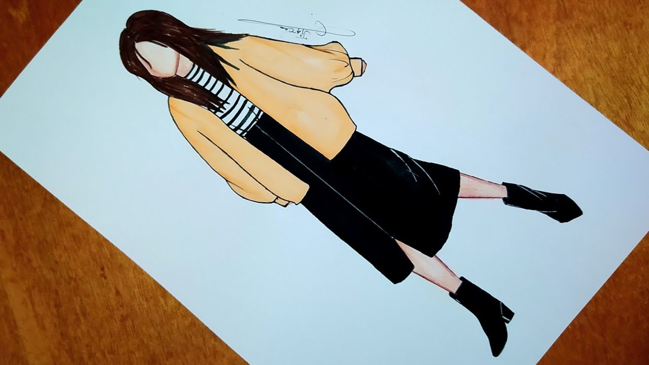 تعلم رسم ازياء كورية سهلة جدا خطوة بخطوة 3 | mode coréenne