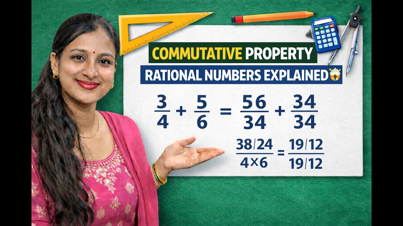 Commutative Property of Rational Numbers Explained | Class 7/8 Maths | LearnWithShikha
