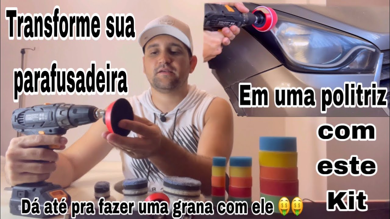 Kit de polimento para parafusadeira #polimentodefarol #aliexpress #diy
