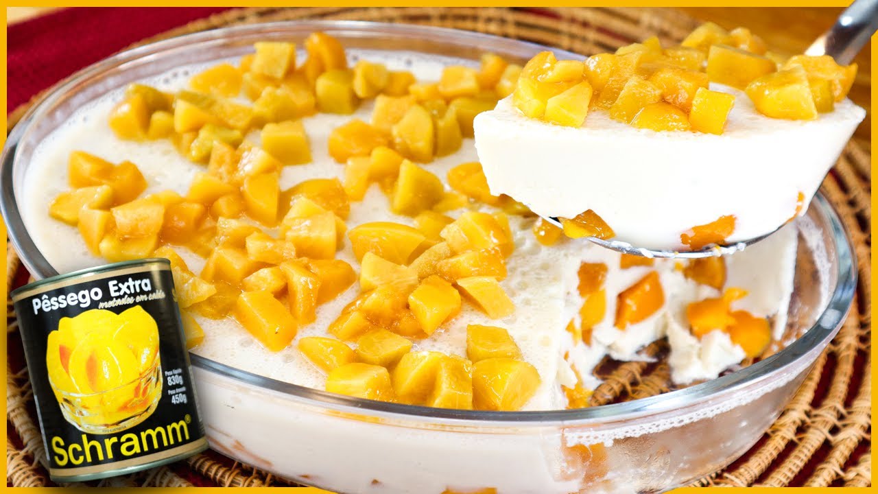 SEM ESSA SOBREMESA VOCÊ NÃO PODE FICAR NO NATAL I GELADO DE PESSÊGO NA TRAVESSA I Receitas de Pai