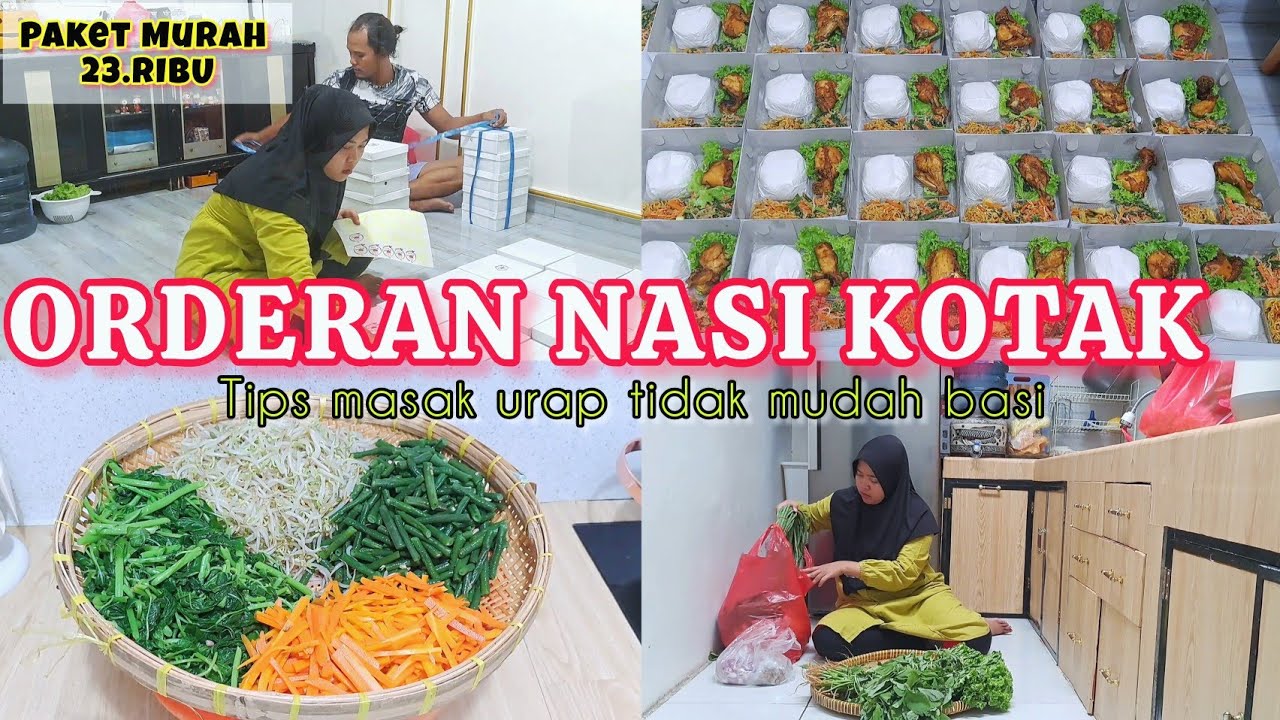 ORDERAN NASI KOTAK PAKET HEMAT 4 MENU HARGA 23.RIBUAN #nasibox #idejualan #irt #niahermanto