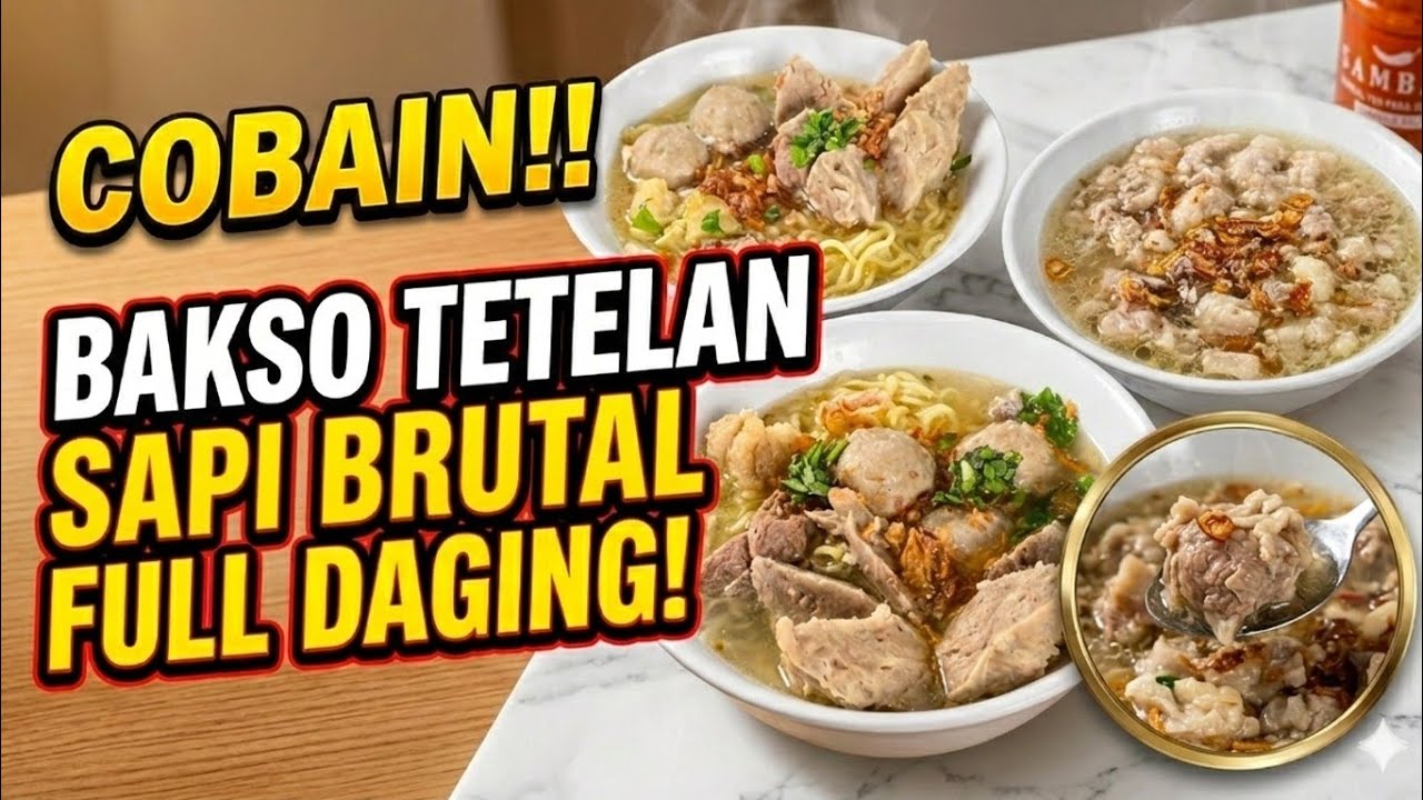 BAKSO TETELAN SAPI BRUTAL FULL DAGING! KUAH NENDANG! TERENAK DI RAWAMANGUN! 🔥🍜