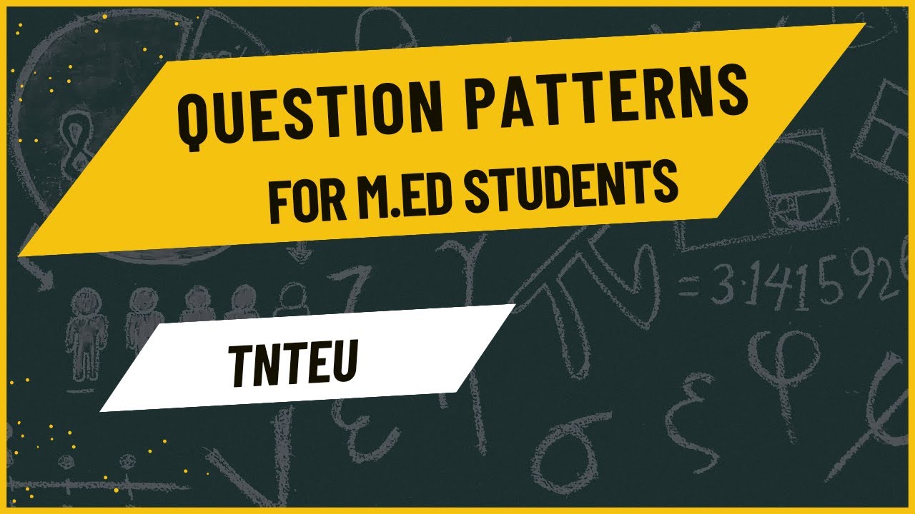 #TNTEU #question #patterns #M.Ed students #ytstudio #m.edsyllabus #marks #internal #external #தமிழ்