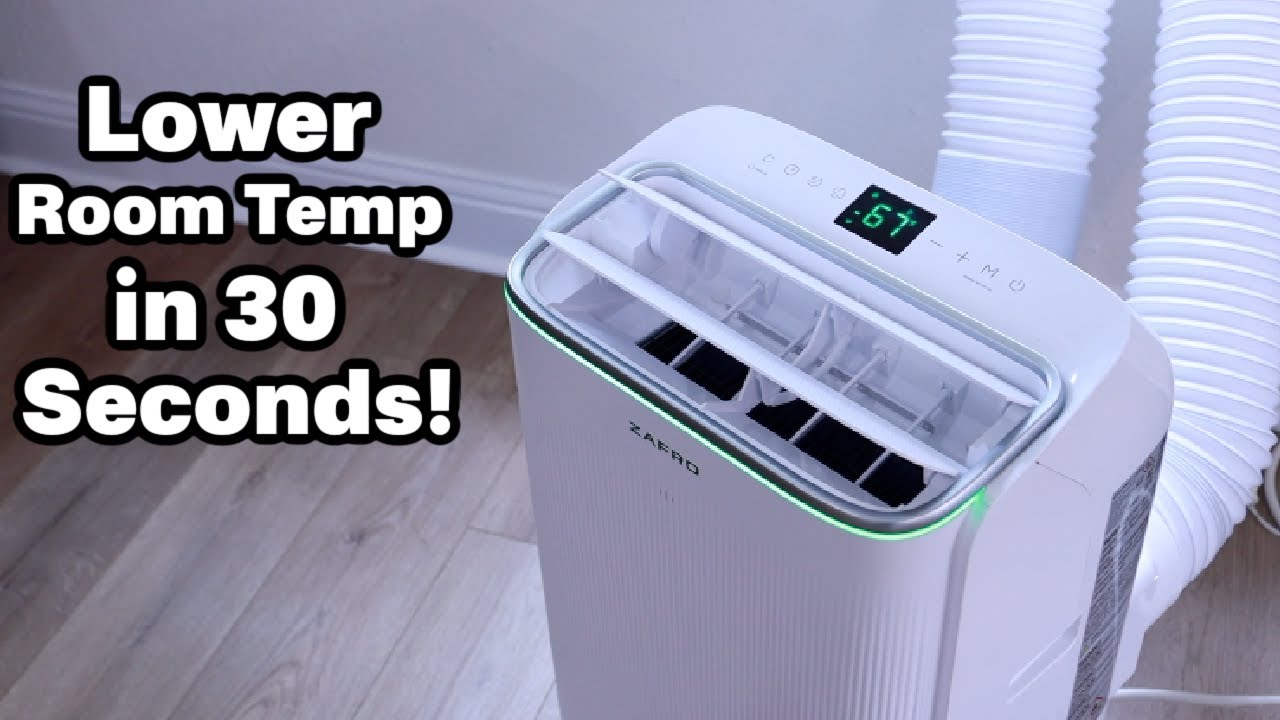 ZAFRO 16,000 BTU Portable Air Conditioner Dual Duct Smart AC Drainage Free. Cools Room in 30 Seconds