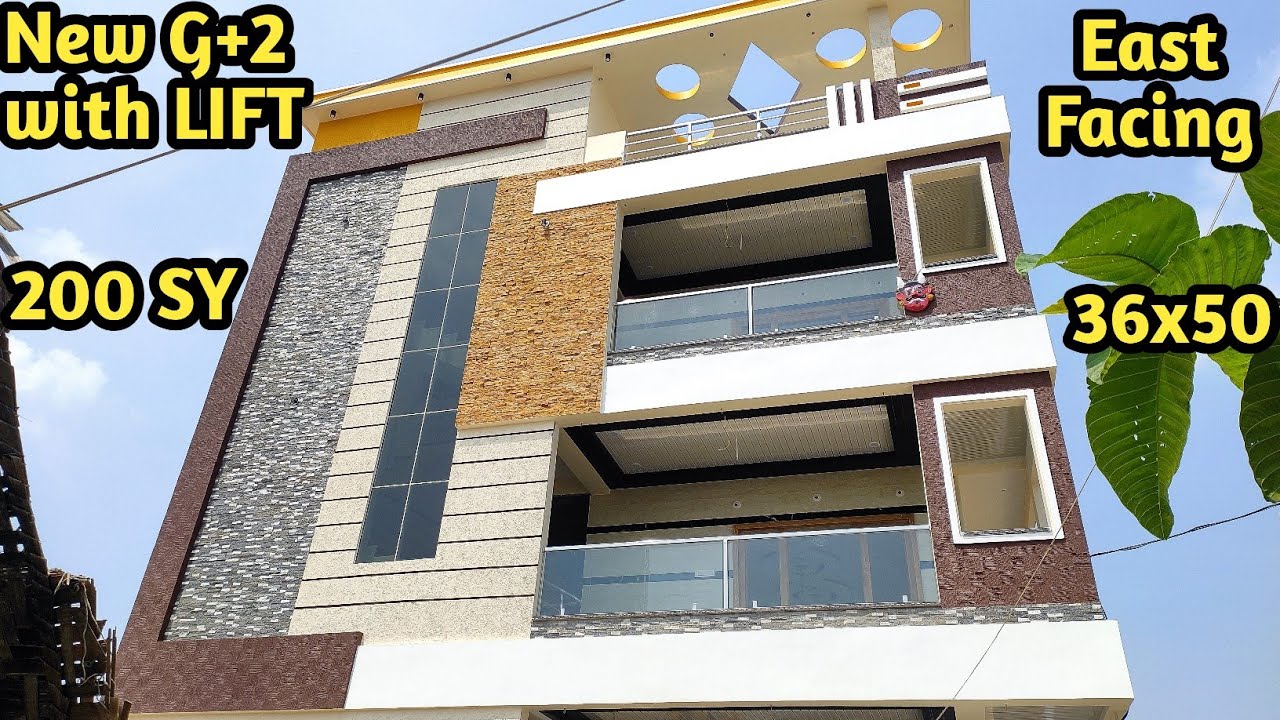 200 sq yds | East Facing | LIFT | New G+2 Independent House for sale in Hyderabad | Spacious Parking