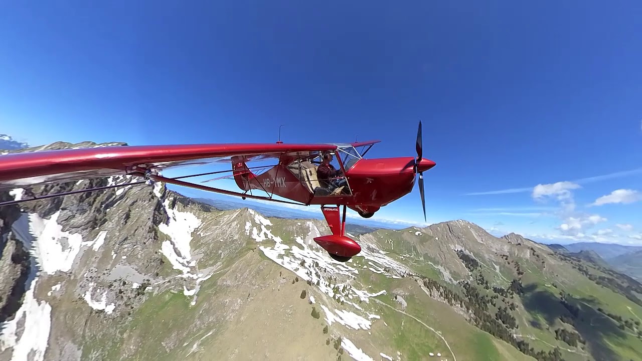 Petit vol en Avid Flyer pour la pause de midi... les Pré-Alpes grandioses et un atterrissage à LSGL