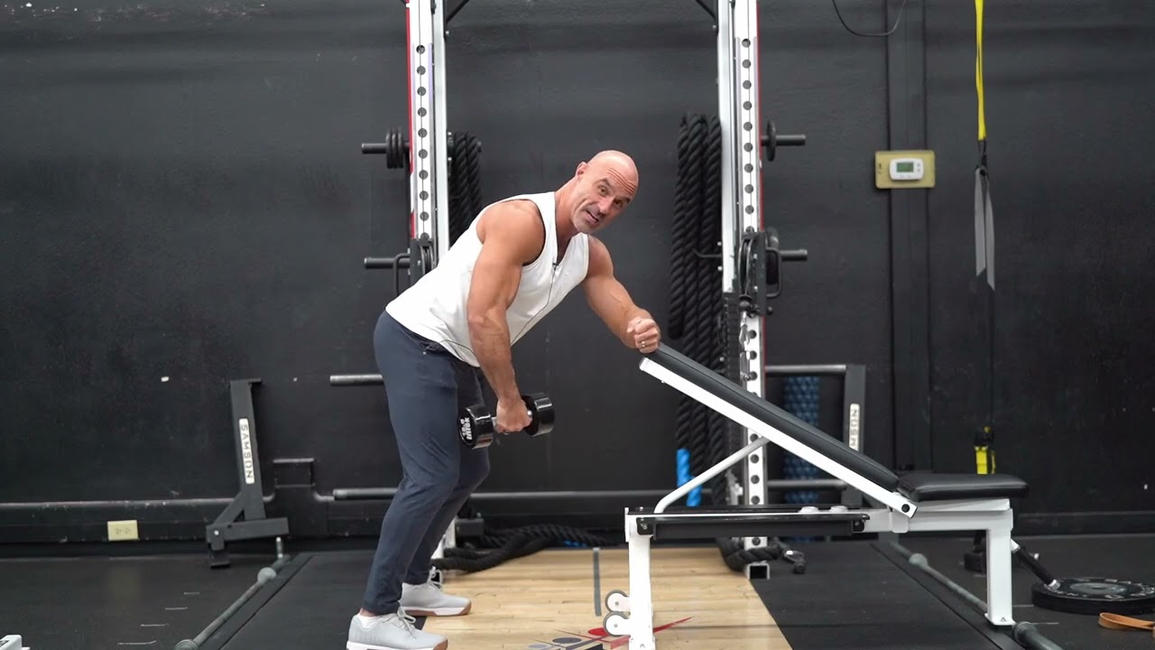 One Arm DB Row Off Incline Bench