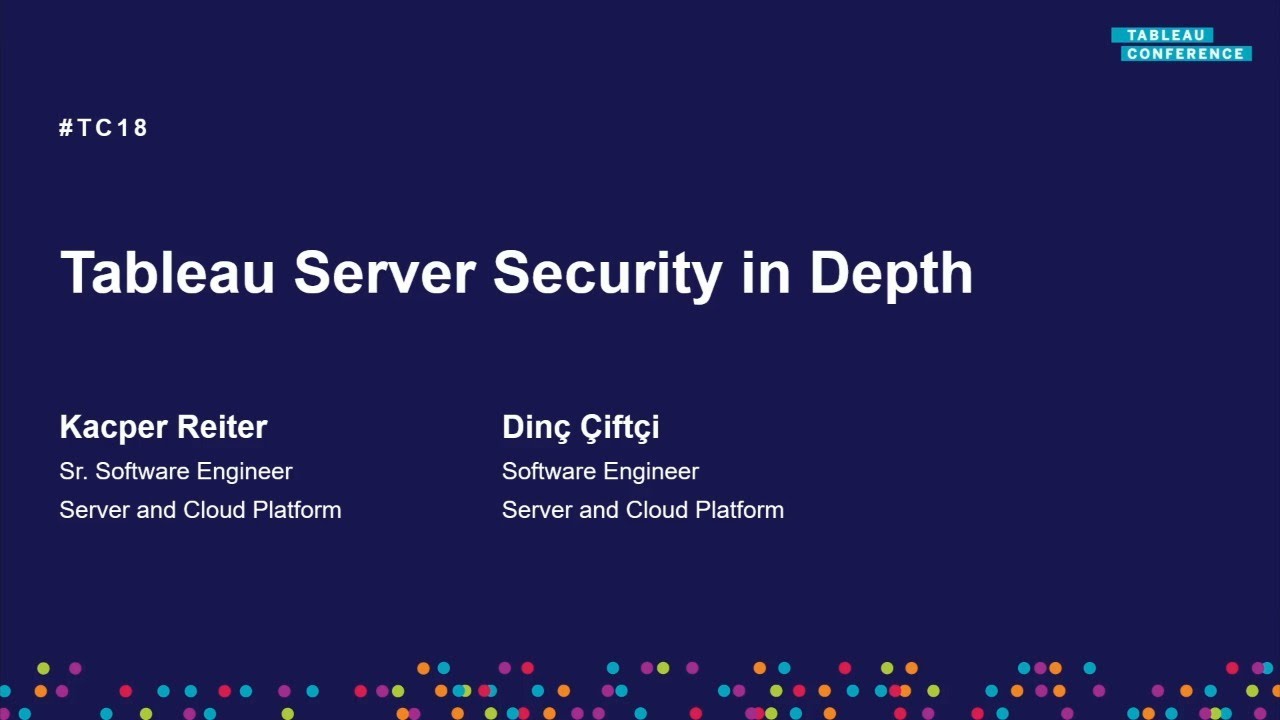 Tableau Server security in depth