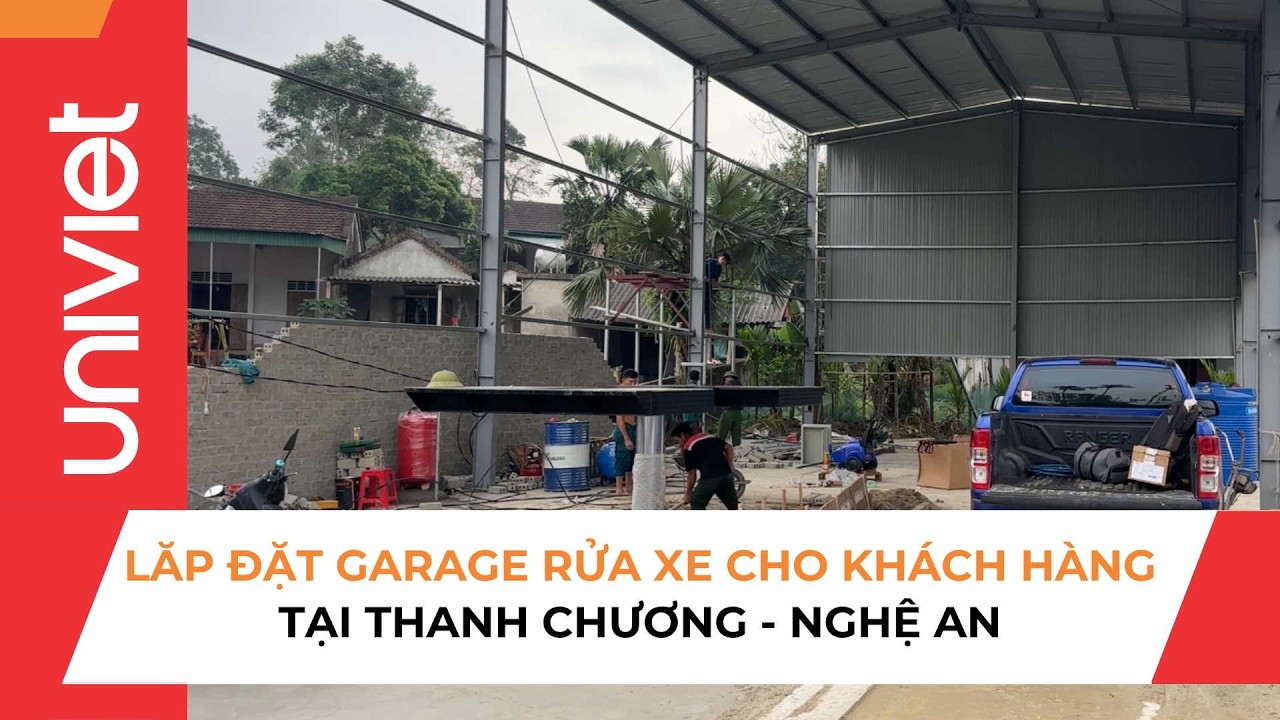 Lắp đặt garage rửa xe tại Thanh Chương - Nghệ An