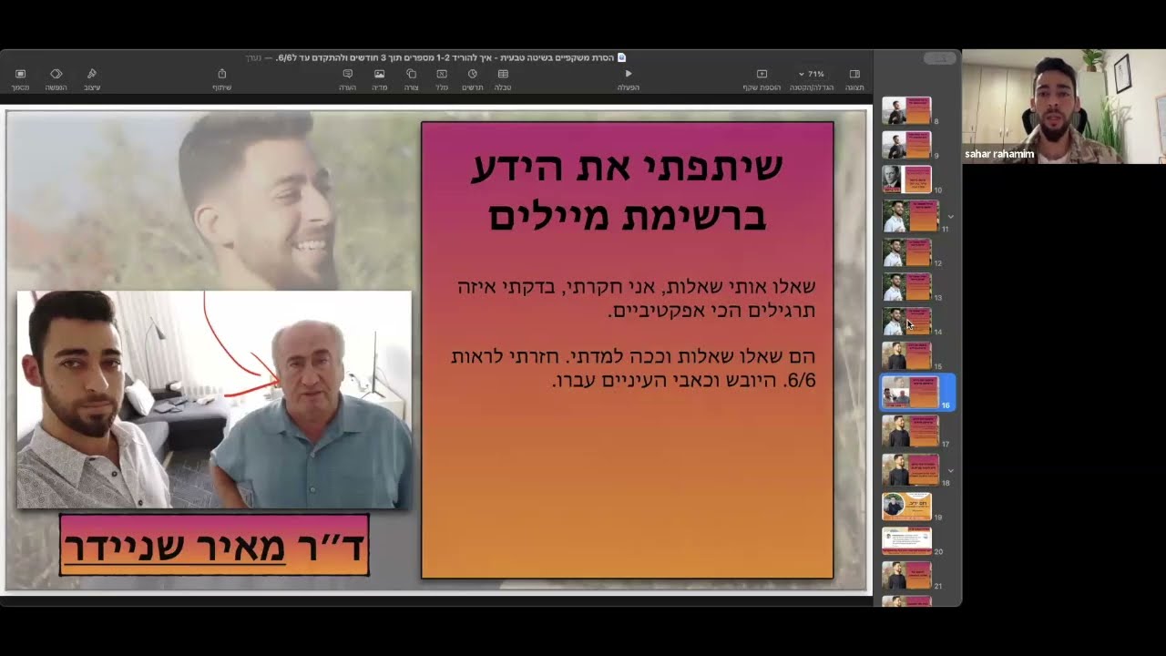 איך להוריד 1-2 מספרים תוך 3 חודשים ולהתקדם עד ל6/6 בשיטה טבעית? צפו בהדרכה.