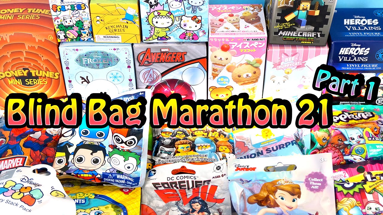 Surprise Blind Bag Marathon 21 - Part1 - Sofia the First, Kidrobot, Tokidoki, Hello Kitty and MORE!