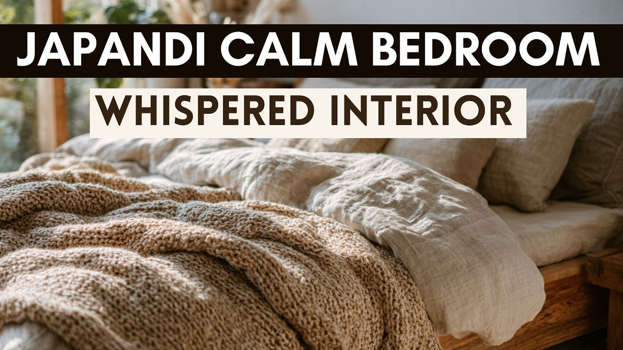 🌙 Japandi Calm Bedroom 🌿 | Whispered Sleep Interior Storytelling🕯️#asmr #sleepstory