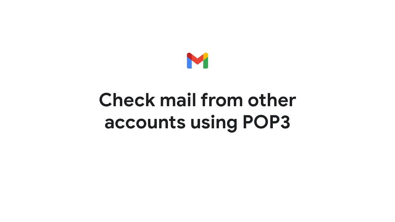 Check mail from other accounts using POP3