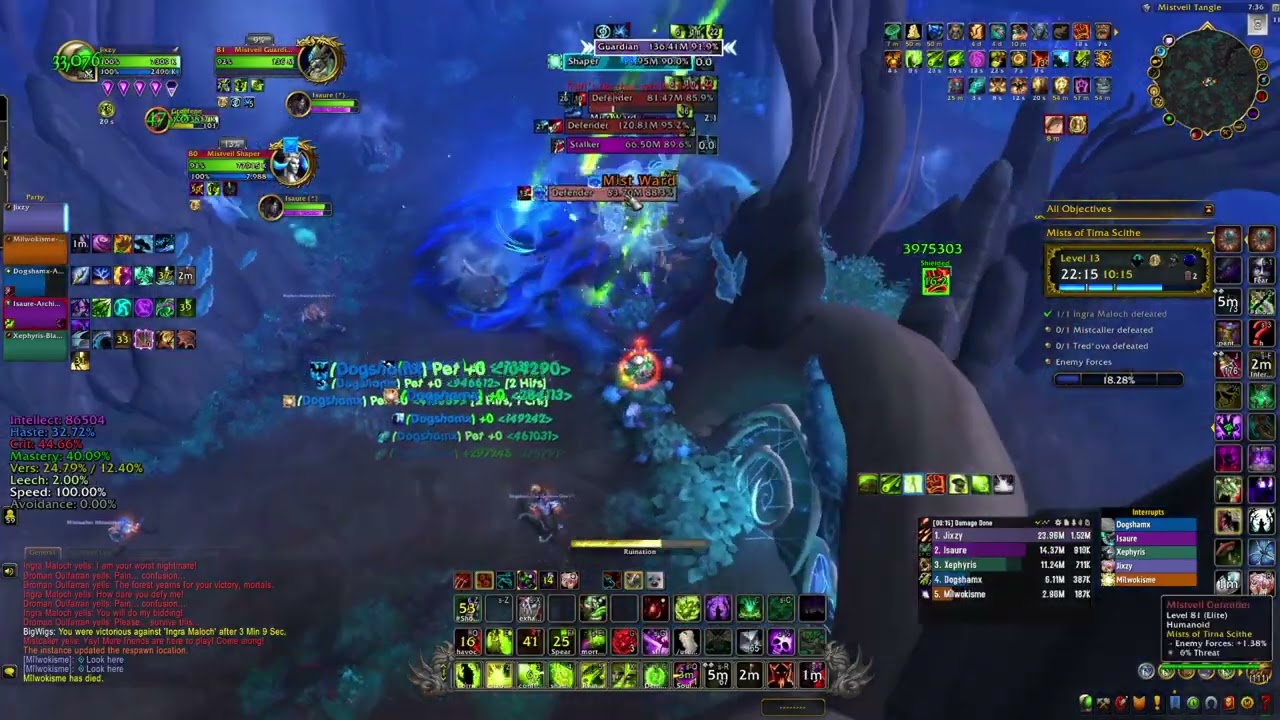 +13 Mists of Tirna Scithe | TWW S1 M+ Diabolist Destruction Warlock PoV