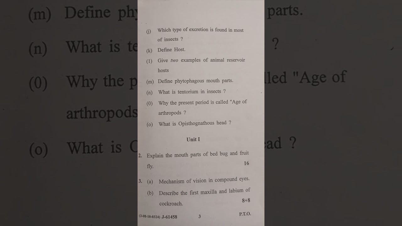 4.i Insect vector and disease-i#BSczoology6thsem #J24 # #importantquestions #pyp