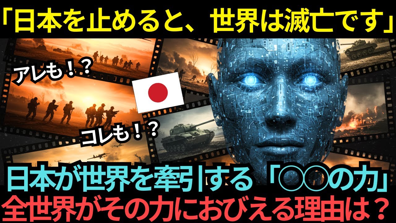【海外の反応】最近AIが日本の絶大な○○の力を止めると世界が滅亡すると指摘&hellip;全世界がその力におびえる理由は&hellip;？