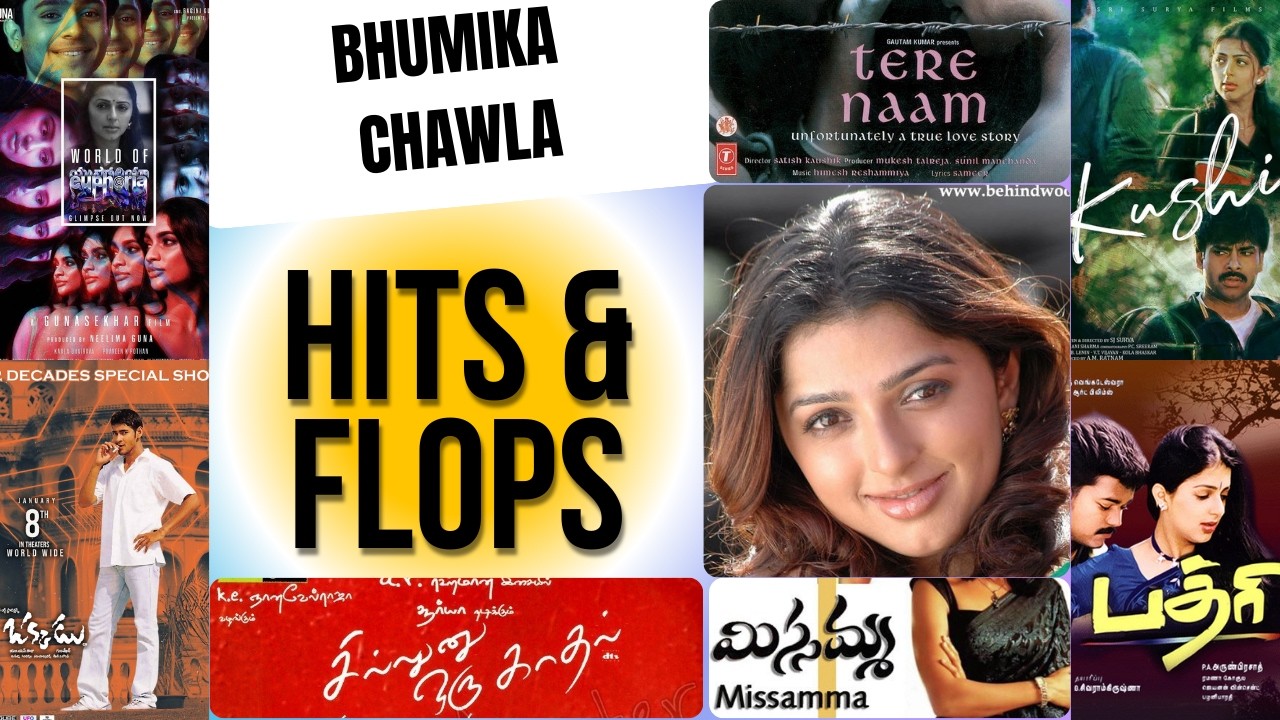 Bhumika Chawla Hits And Flops All Telugu Movies List Upto #EuphoriaMovieReview #bhumikachawla
