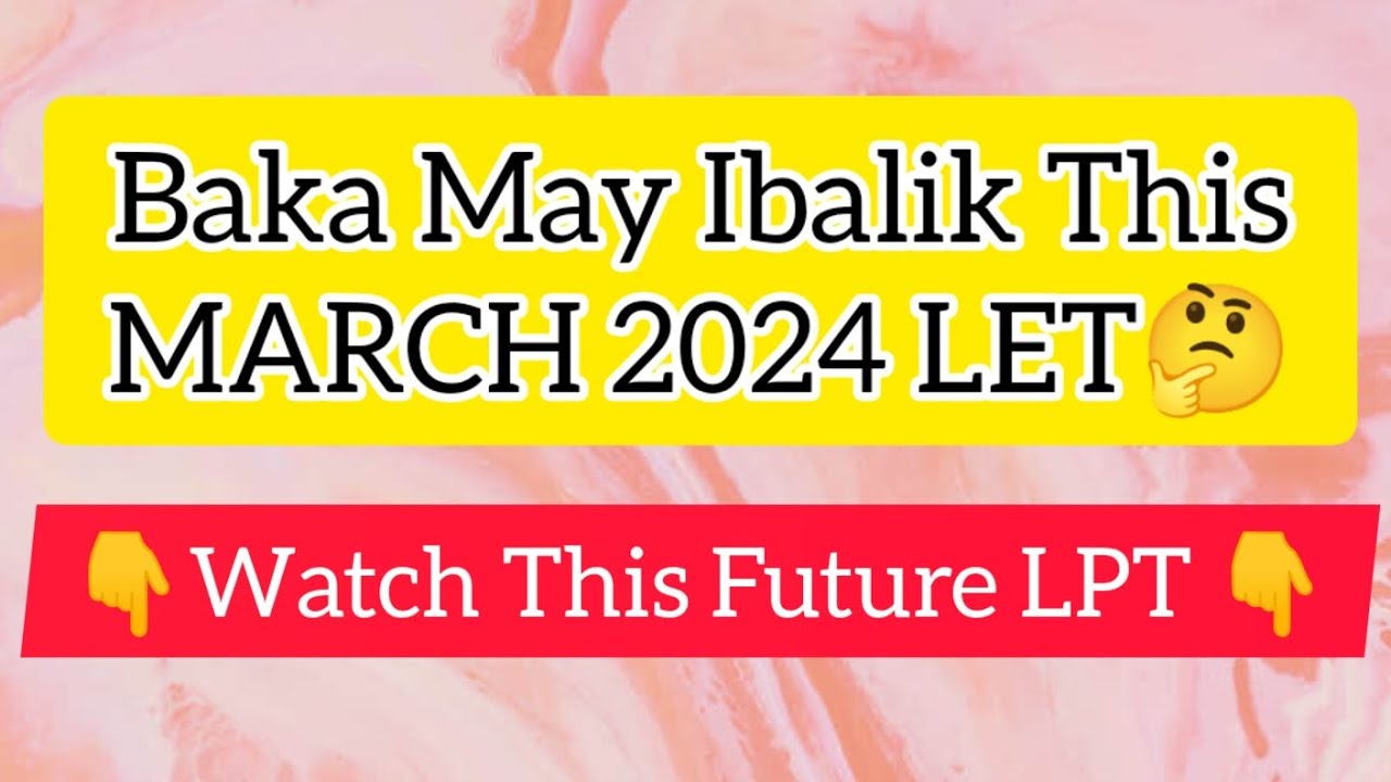 Professional Education Previous LET Questions | March 2024 LET