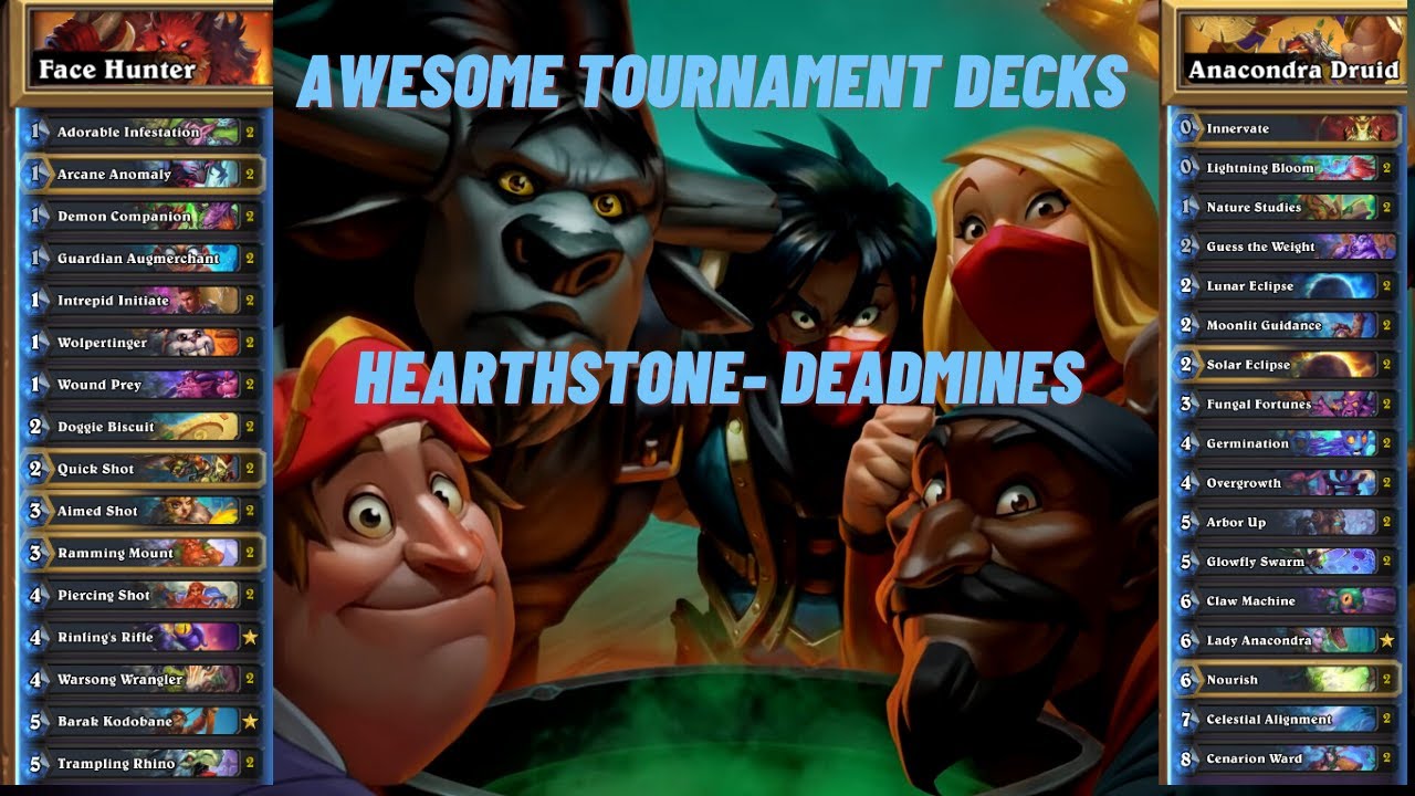 FACE HUNTER and CELESTIAL DRUID Tournament Practice | Hearthstone Deadmines Mini-set