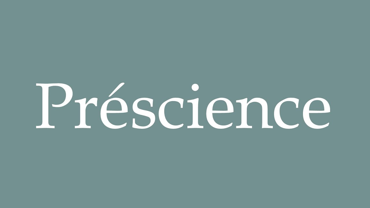 How to Pronounce ''Pr&eacute;science'' Correctly in French