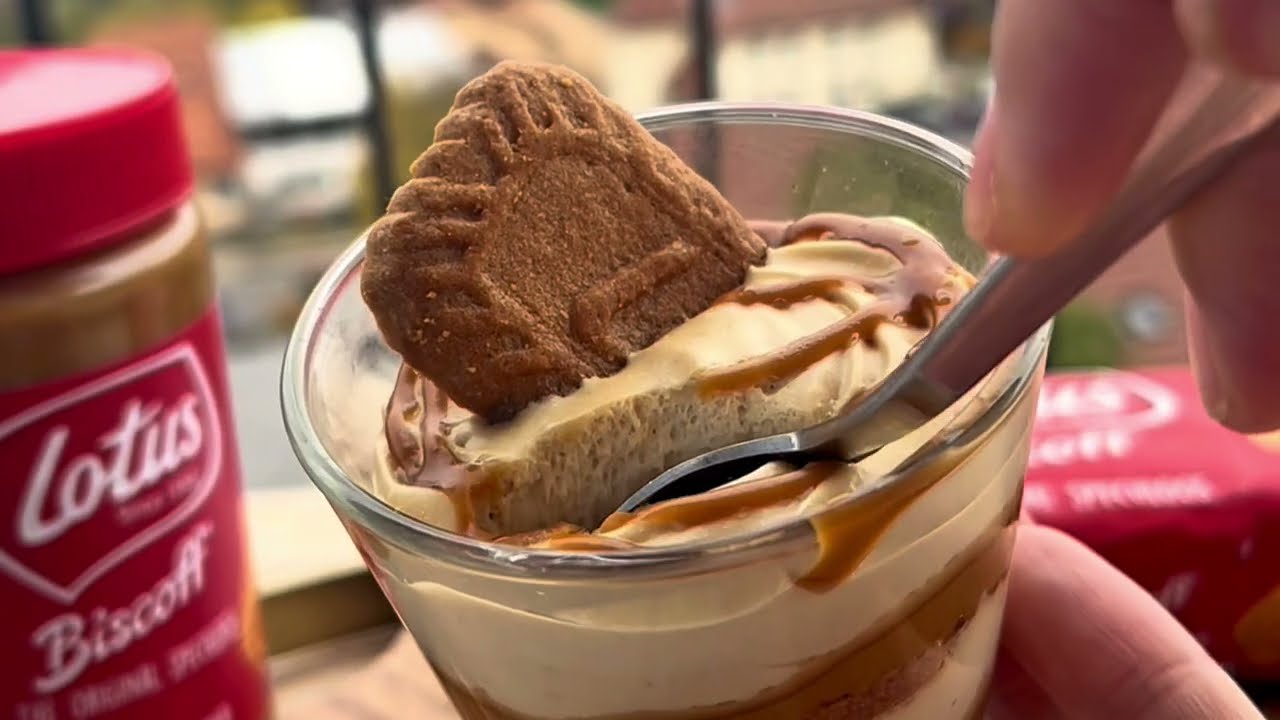 MOUSSE SPECULOOS - 3 INGRÉDIENTS & SANS ŒUFS 😍 #recettefacile #ramadan 