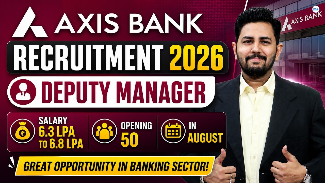 Найм в Axis Bank 2026 | Заместитель управляющего | 50+ вакансий | Зарплата до ₹6,8 лакхов в год |...