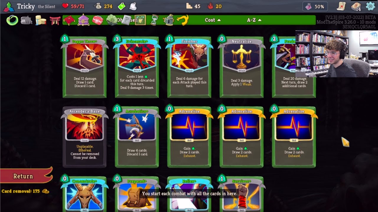 Aggressive Infinite Discard Deck | Ascension 20 Silent | Slay the Spire