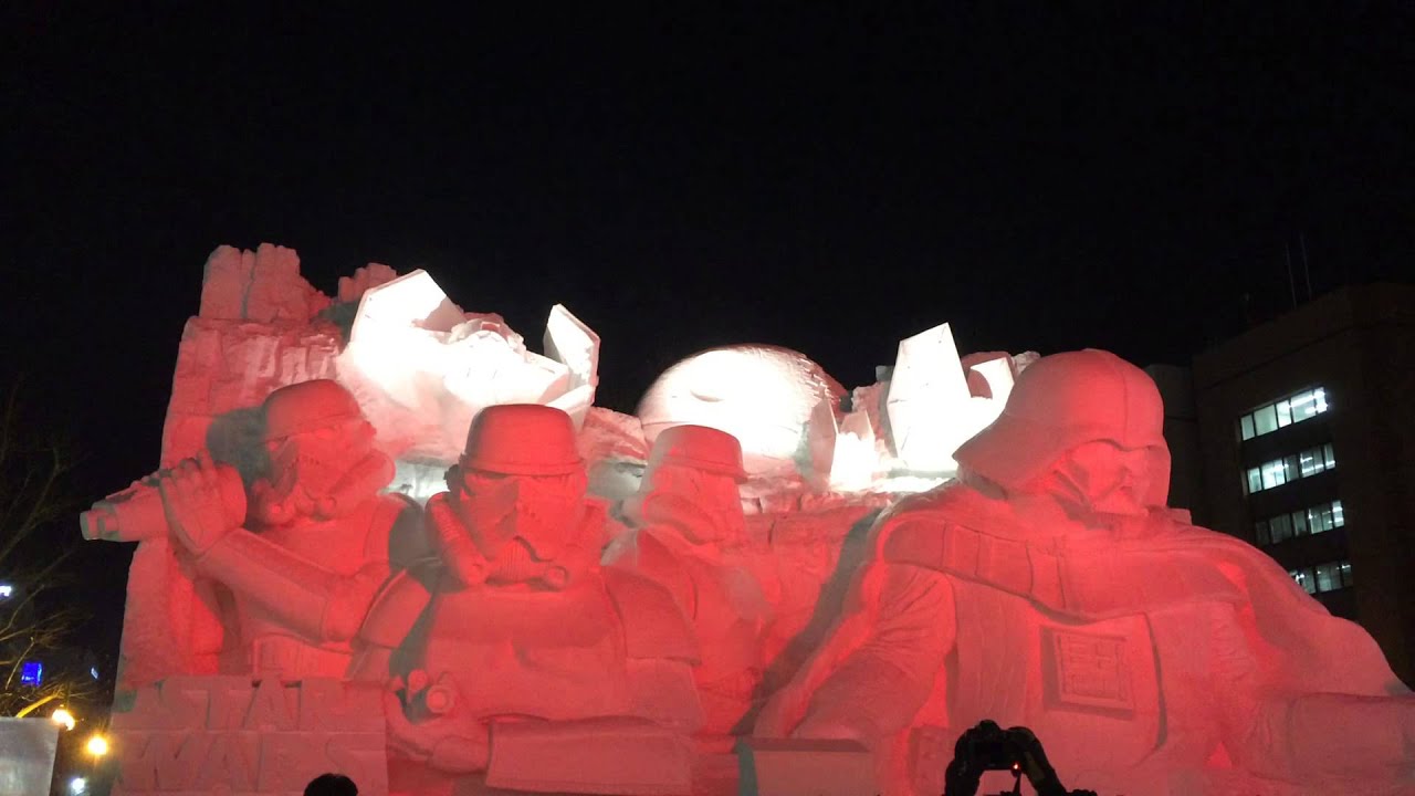 Sapporo snow festival 2015 Star Wars ice sculpture