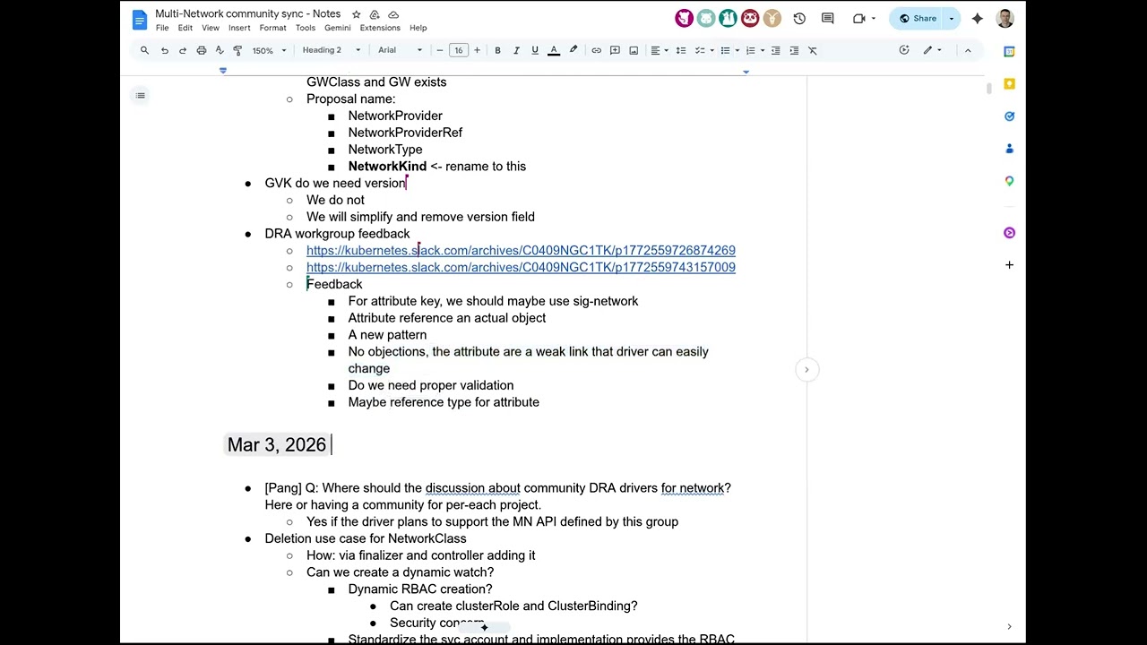 SIG Network Meeting for 2026-03-17
