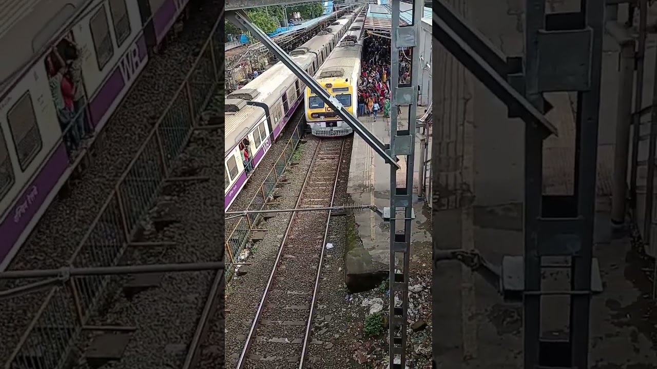 kandivali railway station Mumbai #viral #sortvideo #mumbai #trending #kandivali #train #firstvideo
