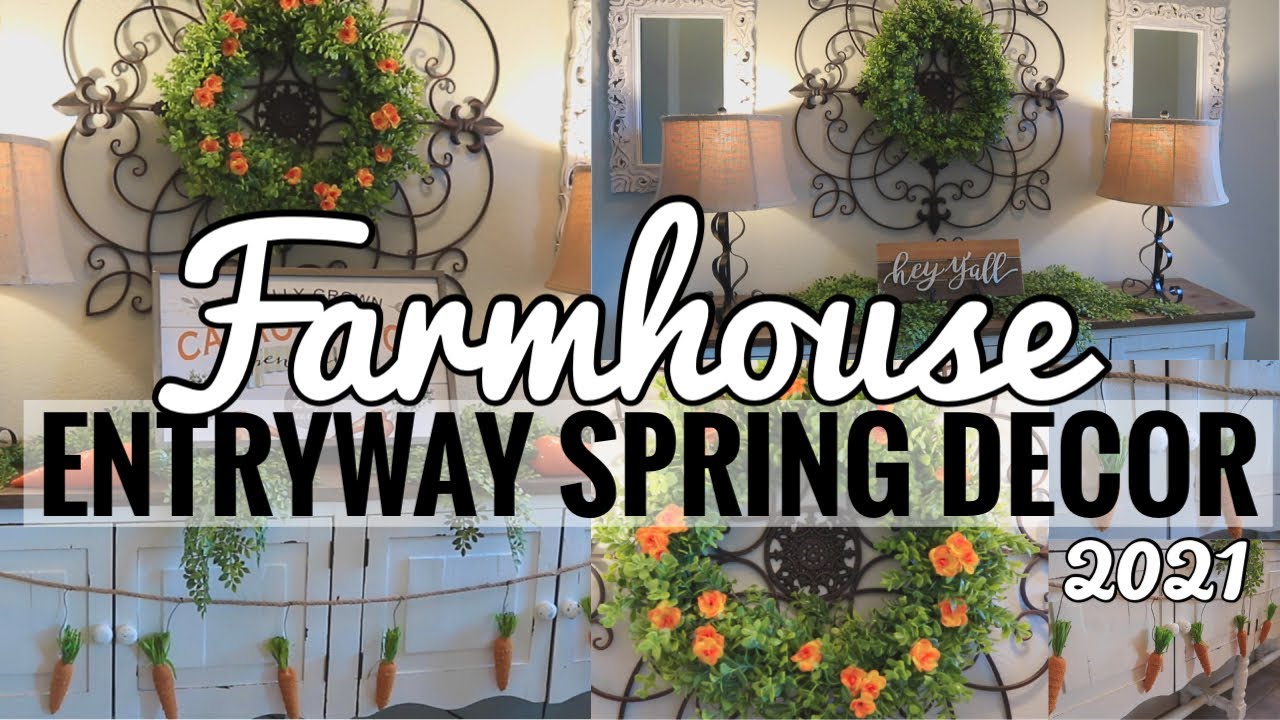 DECORATE WITH ME | ENTRYWAY DÉCOR FOR SPRING 2021 | HOW I USE EXISTING DÉCOR TO TRANSFORM