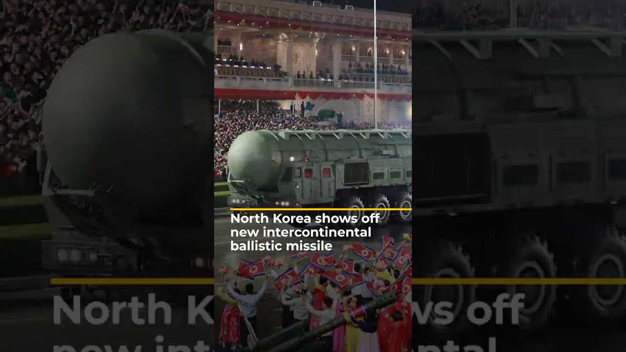 North Korea shows off new intercontinental ballistic missile | AJ#shorts