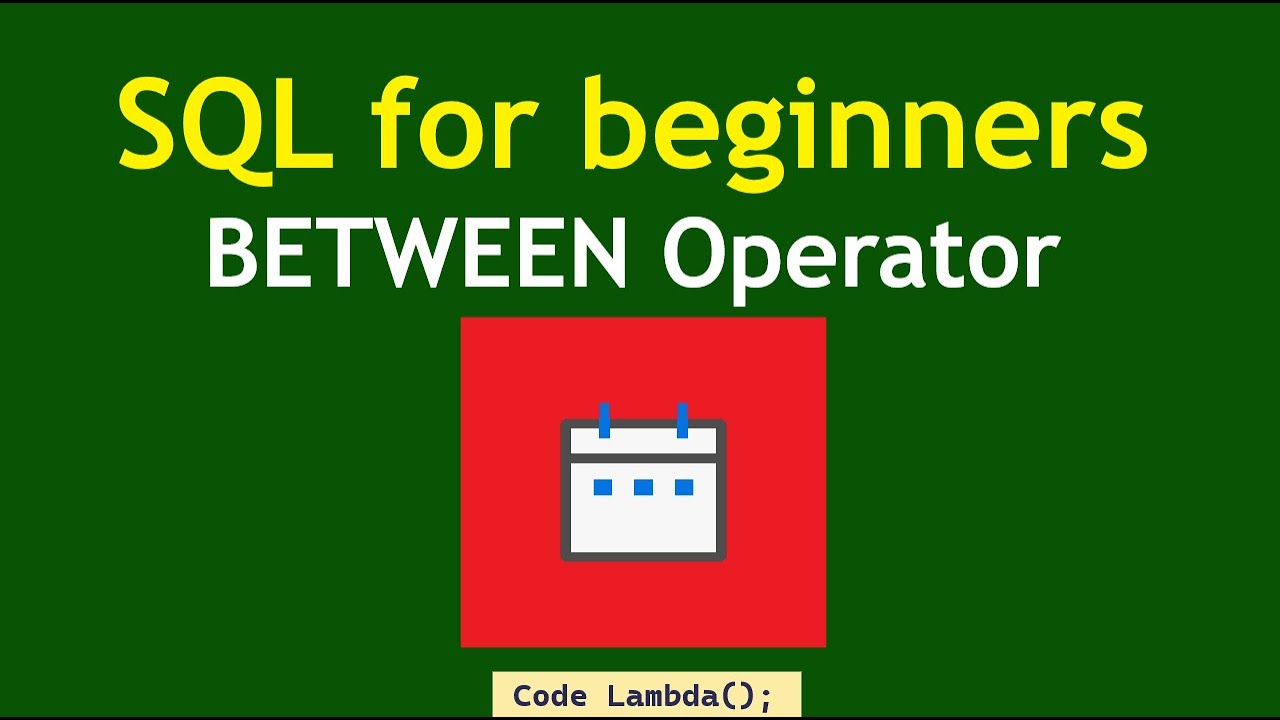 SQL for beginners - BETWEEN Operator (2023)