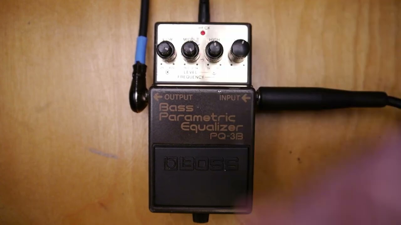 1980's Boss PQ-3B Bass Parametric Equalizer Effects Pedal Example