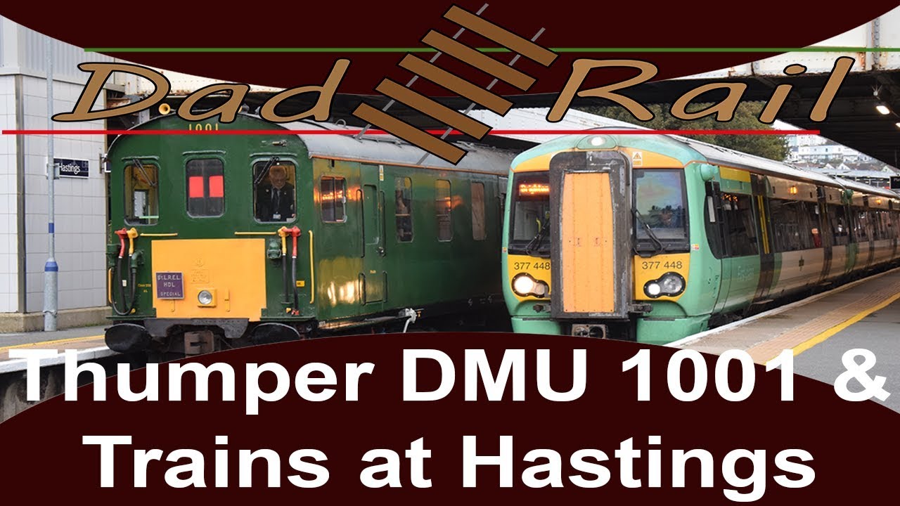 1001 Thumper DMU. Hastings Diesels LTD Heritage Train, & Trains at Hastings - Dad Rail HD