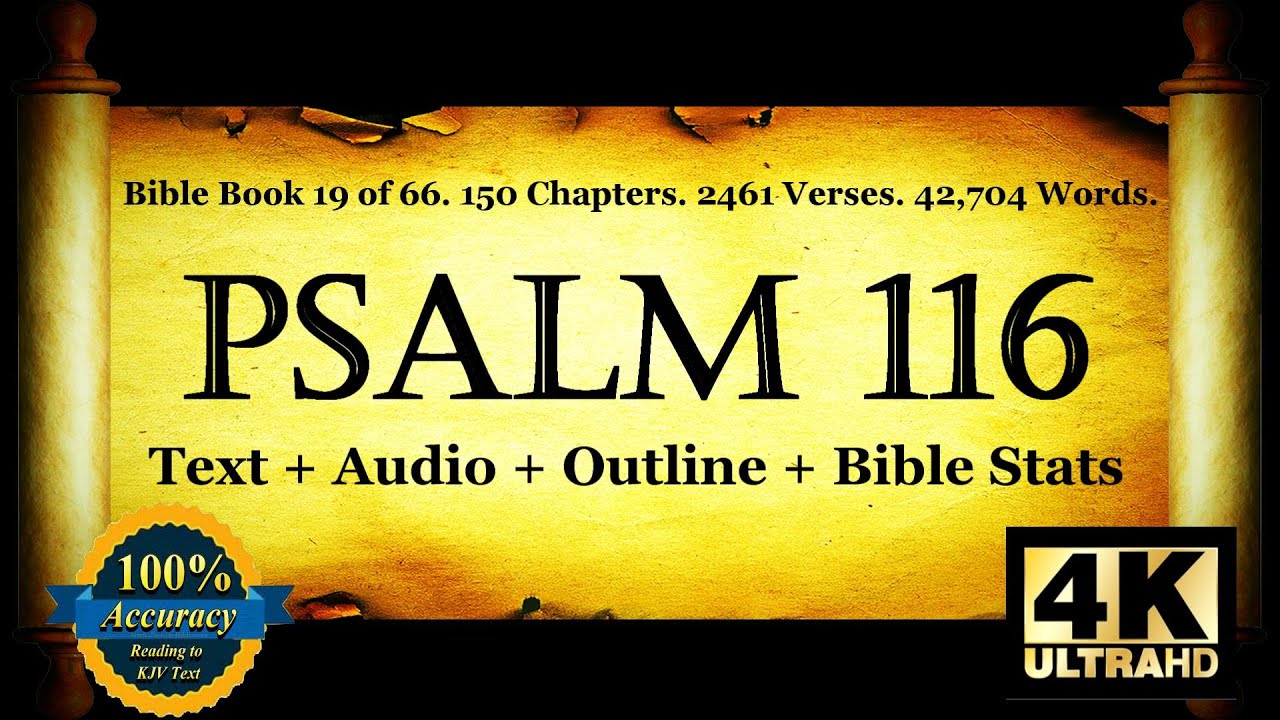 The Book of Psalms | Psalm 116 | Bible Book #19 | The Holy Bible KJV Read Along Audio/Video/Text