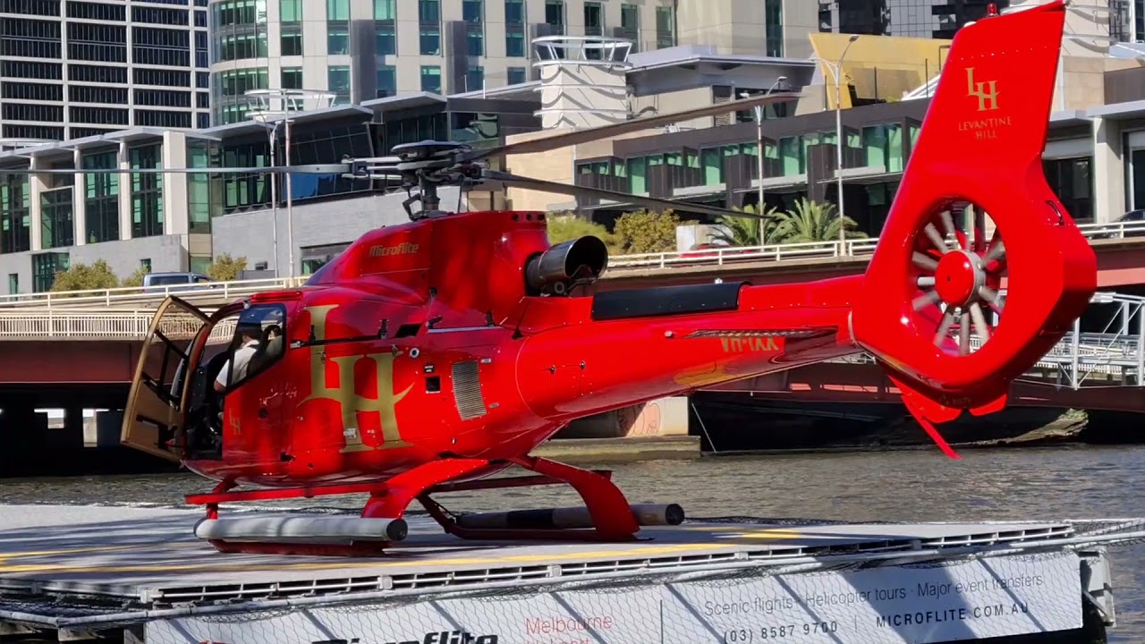 Microflite Scenic Helicopter close view & sound @ Melbourne Heli pad #aviation #helicopter #heli