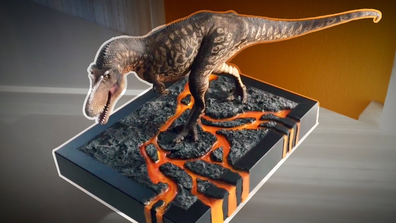 One Doomed Daspletosaurus, Resin Lava Diorama