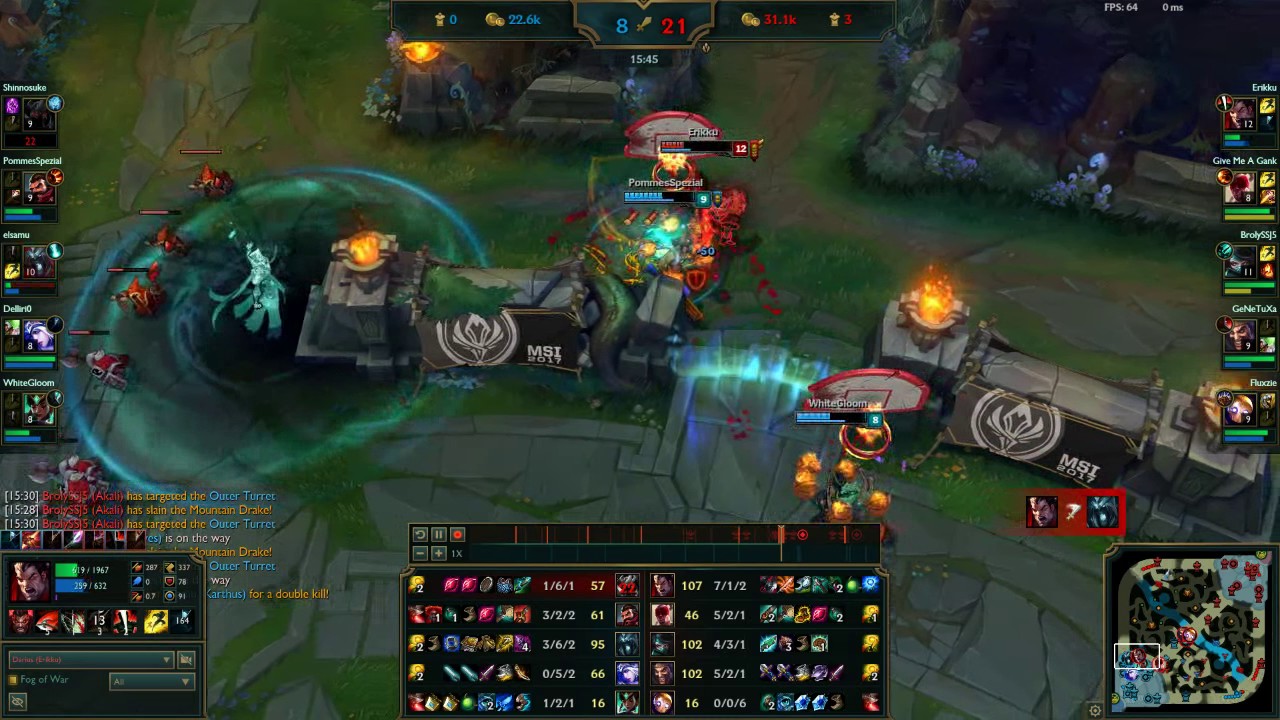 Darius 1v5 PENTAKILL